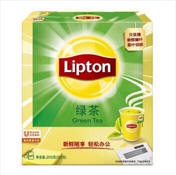 立顿Lipton（袋泡茶包）清香绿茶2g*100包