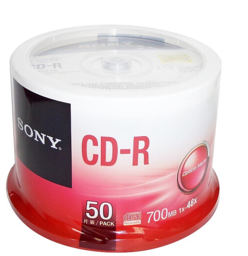 索尼（SONY） CD-R 48速 700MB 光盘/刻录盘 50片/桶