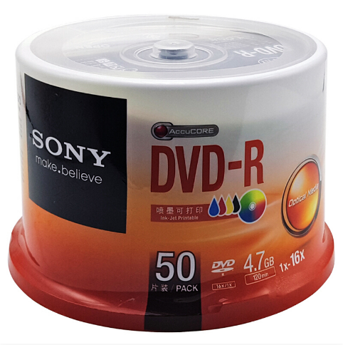 索尼（SONY）DVD-R 光盘/刻录盘 16速4.7G 50片/桶