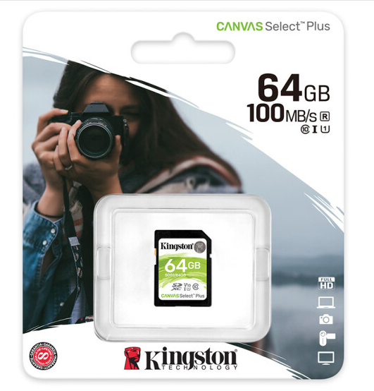 金士顿（Kingston）64GB 高速 SD 存储卡 内存卡 读速100MB/s U1 V10 支持4K 高品质拍摄_http://www.jrxzj.com/img/images/C202012/1607052878165.png