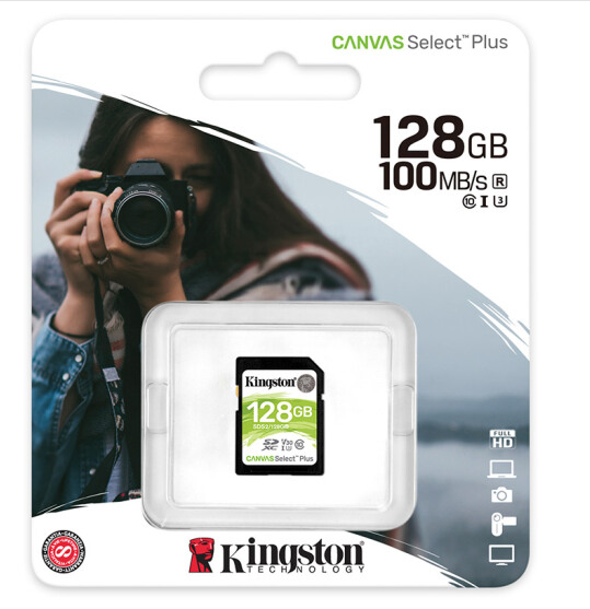 金士顿（Kingston）128GB 高速 SD 存储卡 内存卡 读速100MB/s U1 V10 支持4K 高品质拍摄_http://www.jrxzj.com/img/images/C202012/1607053671845.png