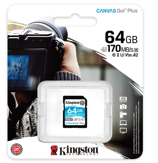 金士顿（Kingston）高速 SDG3/64GB U3 V30 内存卡 SD 存储卡 读速170MB/s 写速70MB/s 4K超高清视频_http://www.jrxzj.com/img/images/C202012/1607066570046.png