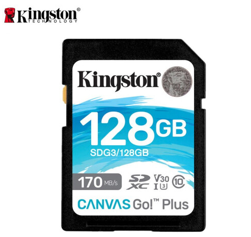 金士顿（Kingston）高速 SDG3/128GB U3 V30 内存卡 SD 存储卡 读速170MB/s 写速90MB/s 4K超高清视频