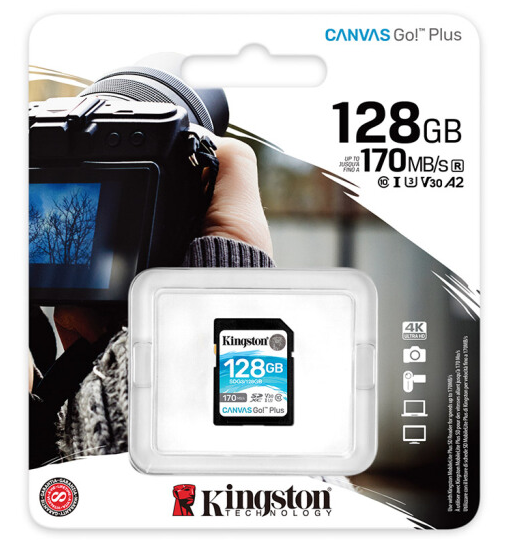 金士顿（Kingston）高速 SDG3/128GB U3 V30 内存卡 SD 存储卡 读速170MB/s 写速90MB/s 4K超高清视频_http://www.jrxzj.com/img/images/C202012/1607067043475.png