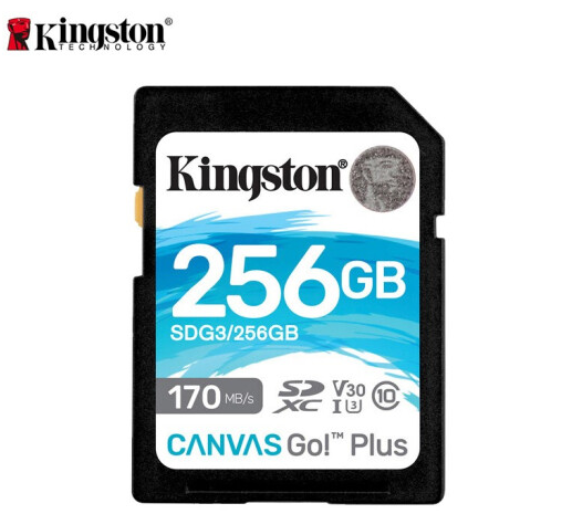 金士顿（Kingston）高速 SDG3/256GB U3 V30 内存卡 SD 存储卡 读速170MB/s 写速90MB/s 4K超高清视频