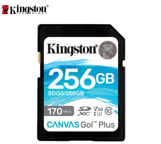 金士顿（Kingston）高速 SDG3/256GB U3 V30 内存卡 SD 存储卡 读速170MB/s 写速90MB/s 4K超高清视频_http://www.jrxzj.com/img/images/C202012/1607067407614.png