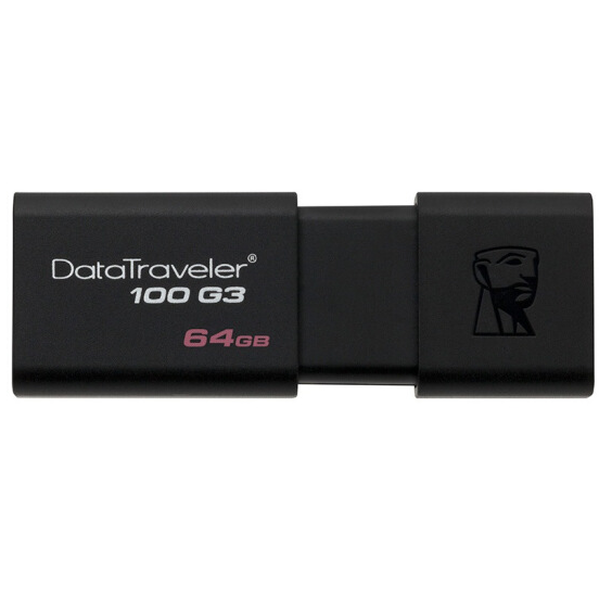 金士顿（Kingston）DT 100G3 64GB USB3.0 U盘/优盘 黑色