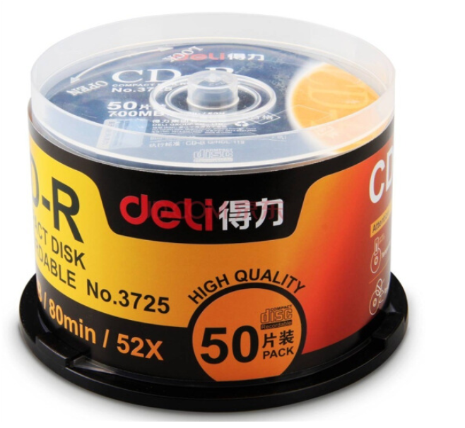 得力（deli）3725刻录盘/碟 CD-R（50片/桶 ）_http://www.jrxzj.com/img/images/C202103/1614827920577.png