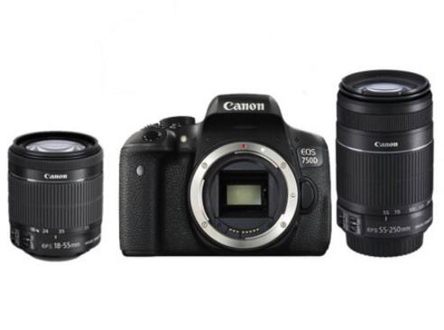 佳能（Canon）EOS 750D 单反双头套机