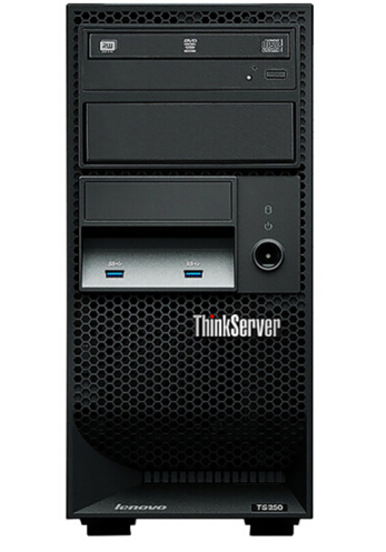 联想（ThinkServer）塔式服务器TS250 (I3-7100/4GB/1T SATA 非热插拔/DVD）标配