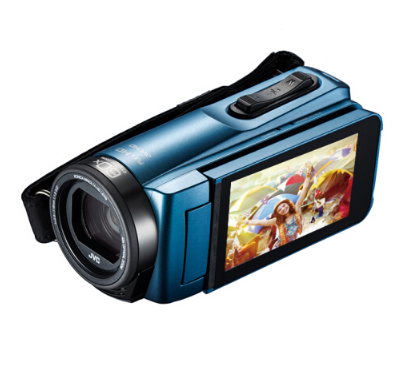 杰伟世（JVC）GZ-R465AAC 四防高清数码家用摄像机/高清运动DV/防水/内置4G内存 蓝色