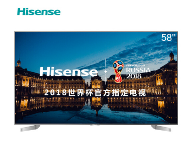 海信（Hisense）LED58EC550UA 58英寸 14核配置 HDR 炫彩4K VIDAA智能电视(钛银)