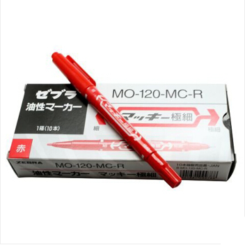 斑马牌（ZEBRA）小双头记号笔MO-120-MC（红色）_http://www.jrxzj.com/img/sp/images/C201810/1539072011786.png