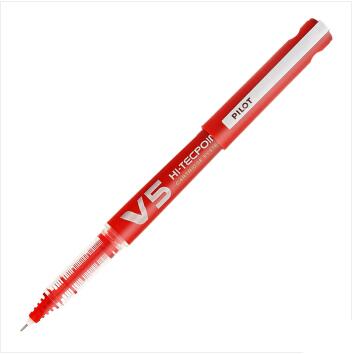 百乐（PILOT）0.5mm直液式走珠笔/签字笔BX-V5（红色）