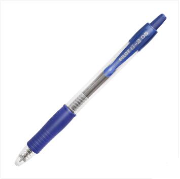 百乐（PILOT）0.5mm按动中性笔/签字笔G-2（蓝色）